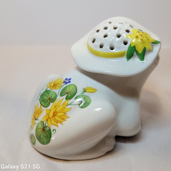 Avon Winking Lady Frog With Hat Figure 1980 Vintage Garden Party - Picture 4 of 7